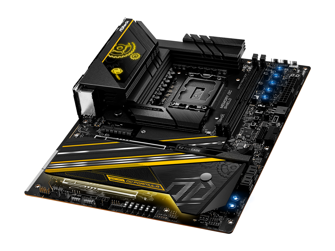 ASRock 0 SEE EEE N BLAZING M.2 oC MEMORY SHIELD lock OO THCH DNEZ 2 O I WELE 0UDU AE . TO OCFORMULA EZ RELEASE
