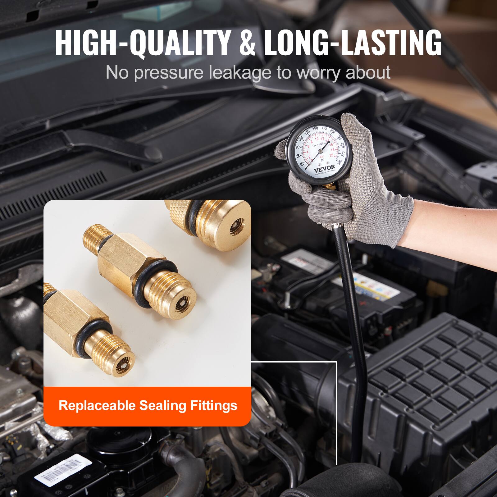HIGH-QUALITY & LONG-LASTING  
No pressure leakage to worry about  

Replaceable Sealing Fittings