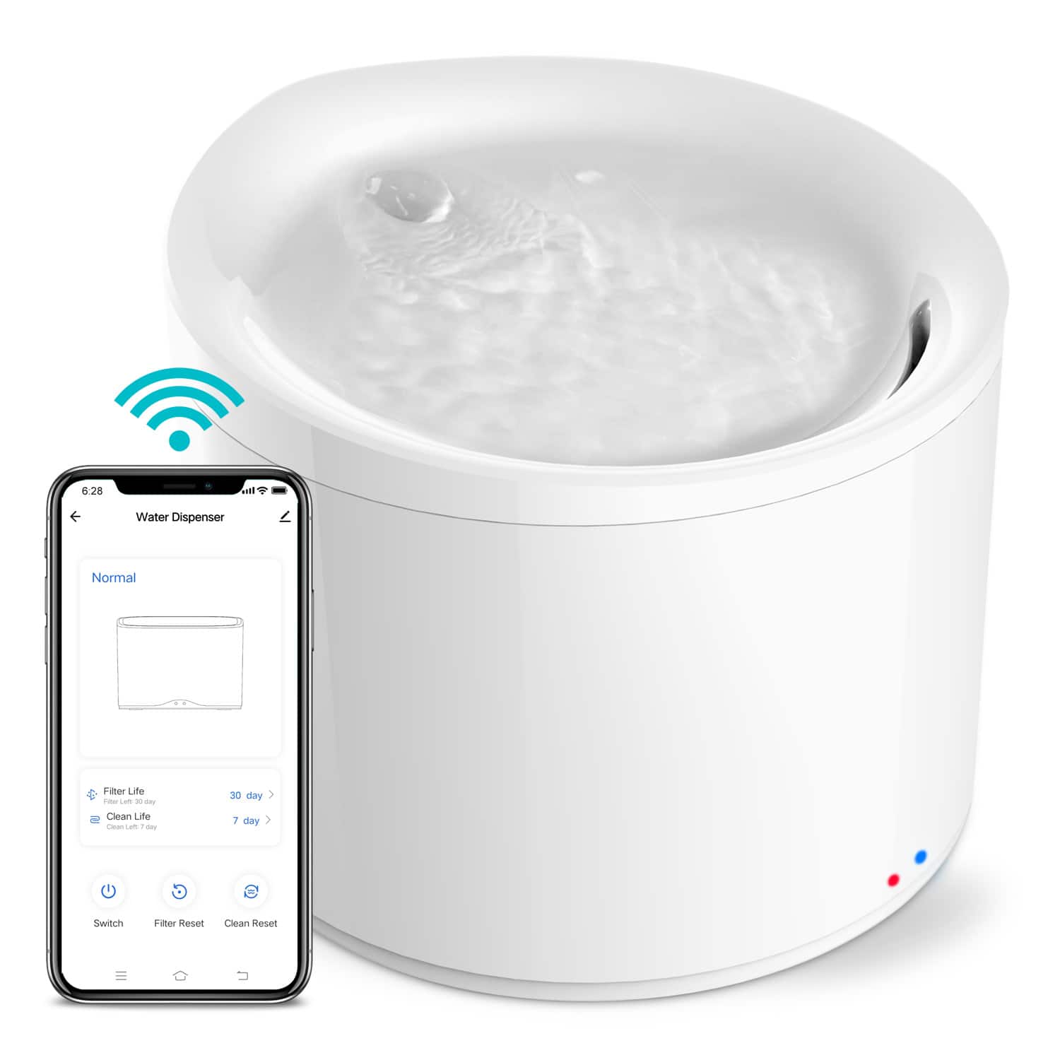 eco4life - Smart Pet Water Fountain (2.5L) - White