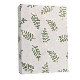 Kitcheniva - Small Linen Cover Photo Album for 100 Photos, 4x6 Photo Album, Green Leaf