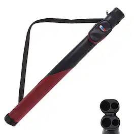 GSE Games & Sports Expert - 1x1 Deluxe Hard Billiard Pool Cue Stick Carrying Case, Billiard Cue Case - Black/Burgundy