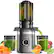 Front. GlowWise - GlowWise Cold Press Masticating Juicer 80 RPM Slow Juicer Ultra-Quiet, High Yield - Juices Fruits, Veggies, Wheatgrass - Titanium Gray.