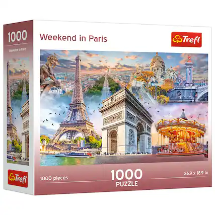 Weekend in Paris
1000 pieces
1000 PUZZLE
26.9 x 18.9 in
Trefl