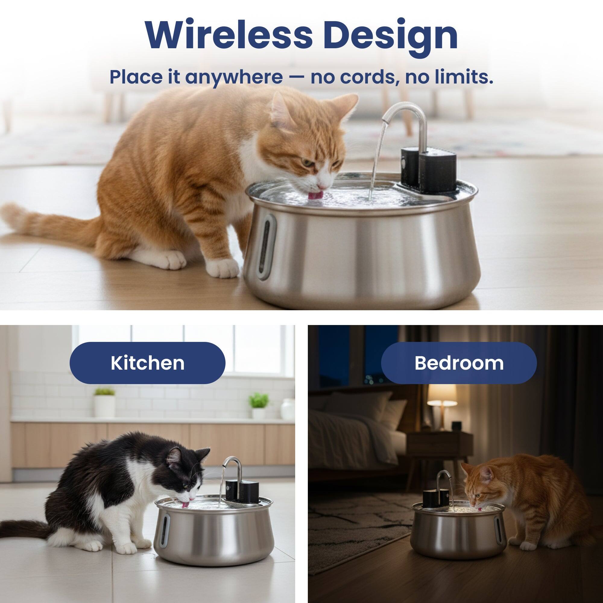Wireless Design  
Place it anywhere - no cords, no limits.  

Kitchen  
Bedroom