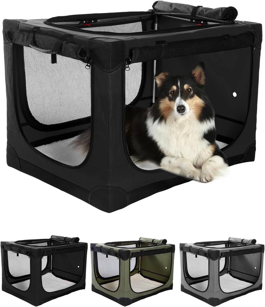 Beautiful view of Portable Soft Dog Dog Crate For Car