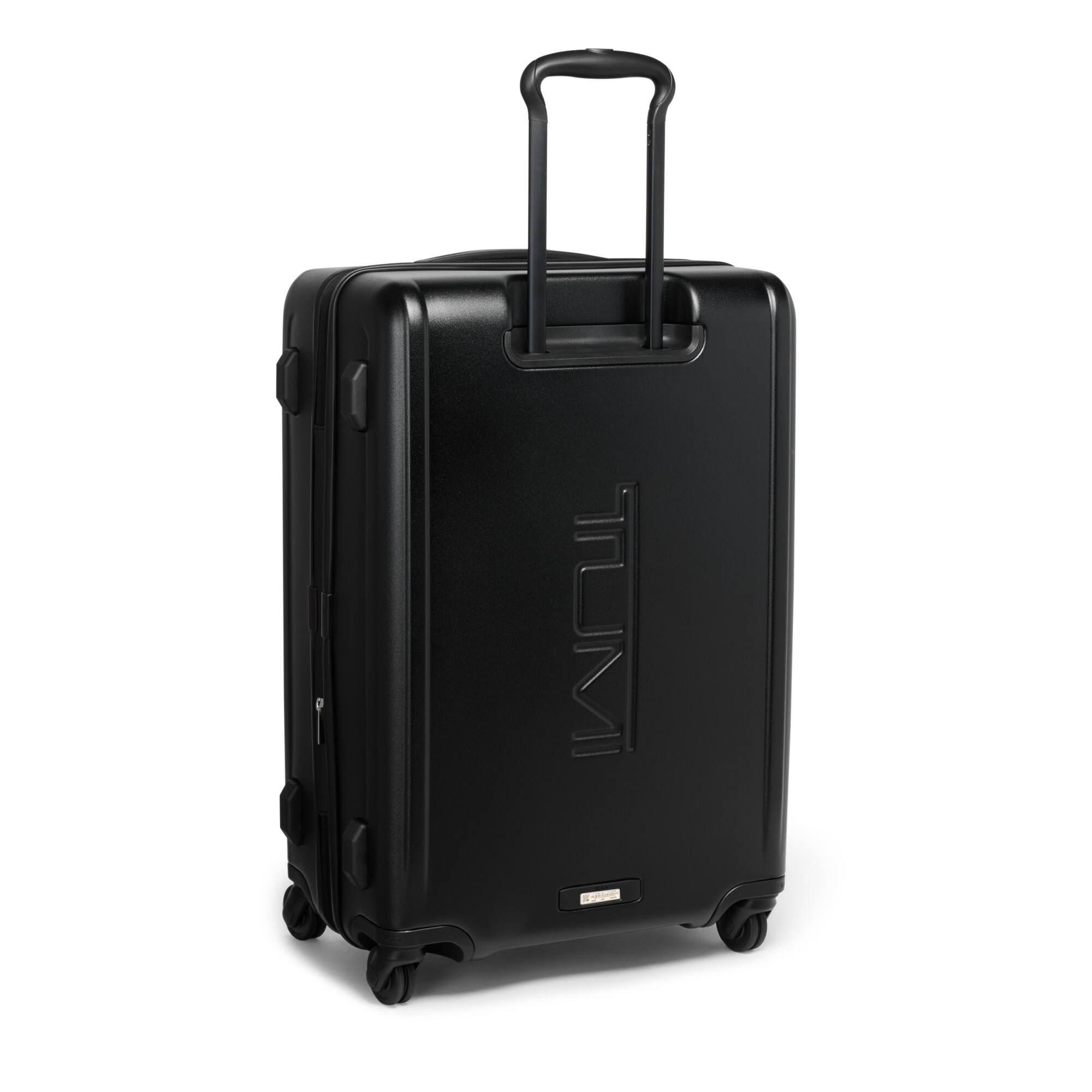 Back. TUMI - Ventra Medium Expandable Checked Spinner Suitcase - Black Texture.