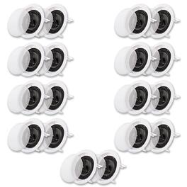 Acoustic Audio by Goldwood - CS-IC63 in Ceiling 6.5" Speaker 9 Pair Pack 3 Way Home Theater Flush Mount - Paintable White