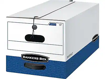 Bankers Box Heavy Duty Corrugated File Storage Boxes, String & Button ...