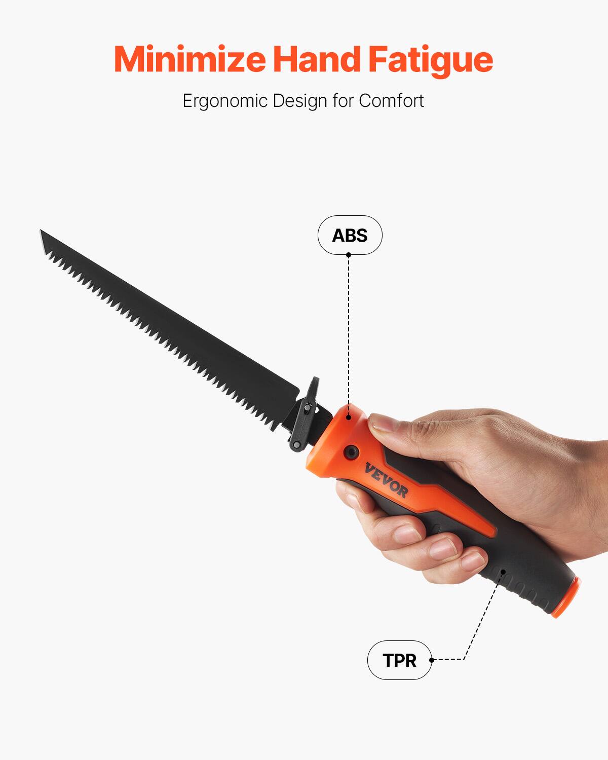 Minimize Hand Fatigue  
Ergonomic Design for Comfort  
ABS  
TPR