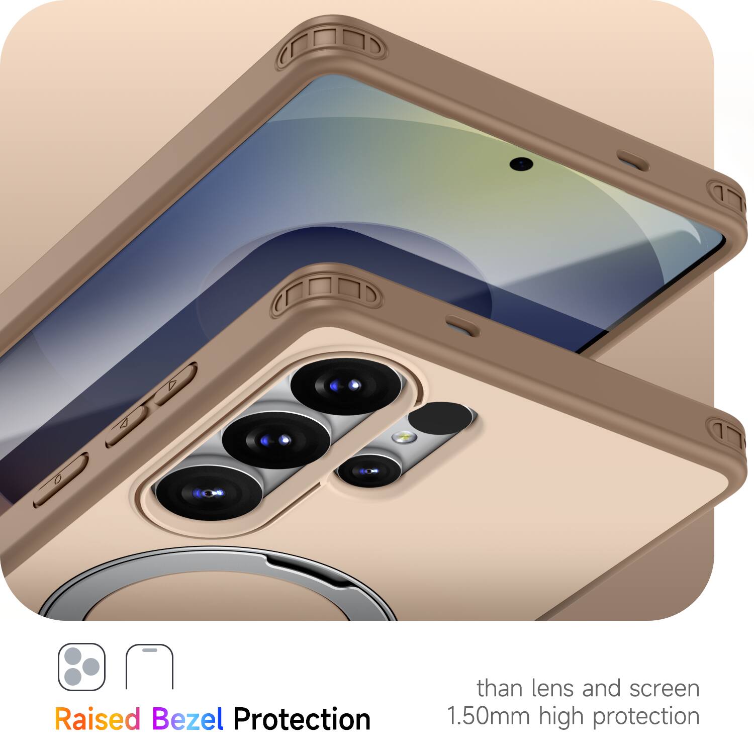 Raised Bezel Protection  
than lens and screen  
1.50mm high protection