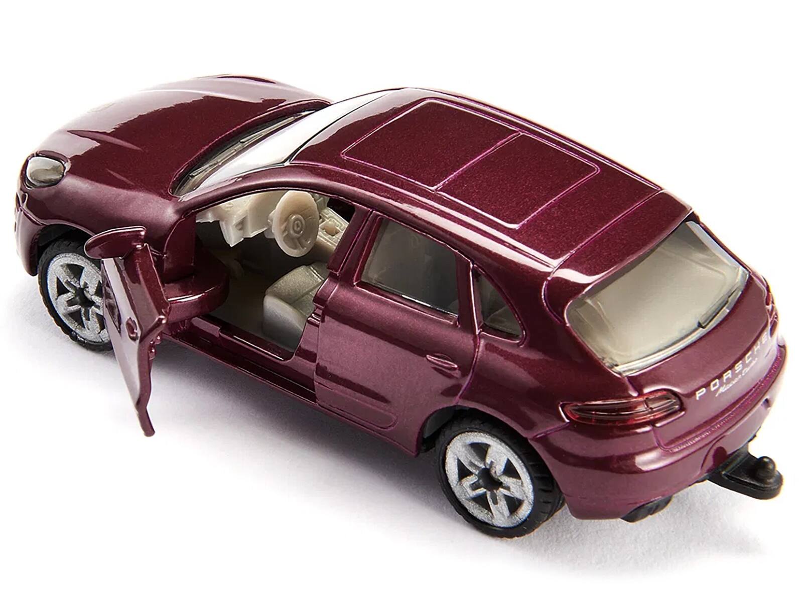 Alt View 2. SIKU - Porsche Macan Turbo Maroon Metallic & Dethleffs Exclusiv Emotion Caravan w/Figures & Camp Accessories 1/55 Model by Siku.