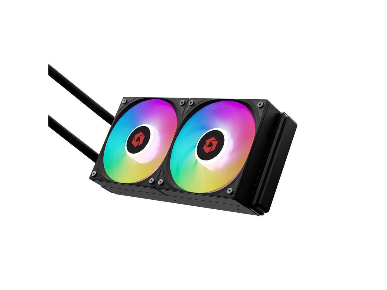 Alt View 5. Rosewill - Rosewill FROSTMAX 240mm ARGB AIO CPU Cooler - Digital Display, 2x ARGB PWM Fans, AMD AM5/AM4 & Intel LGA 1851/1700 - Black.