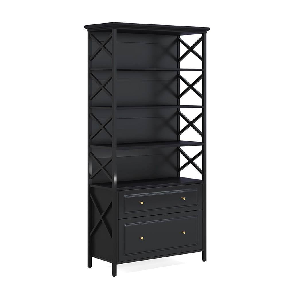 Kadyn - Filing Stroage Cabinets, 2-Drawer File Cabinet, Vertical Filling Cabinet with Storage Shelves - Black