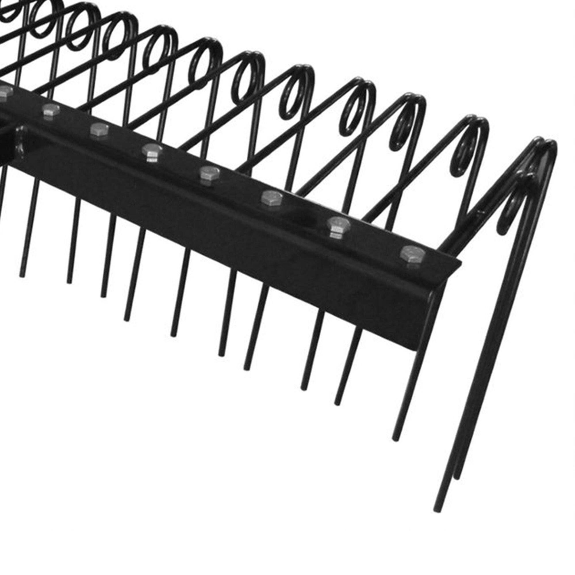 Alt View 7. Field Tuff - Field Tuff 60 Inch Pine Straw Rake w/ Coil Spring Tines & 3 Point Hitch, Steel - Black.