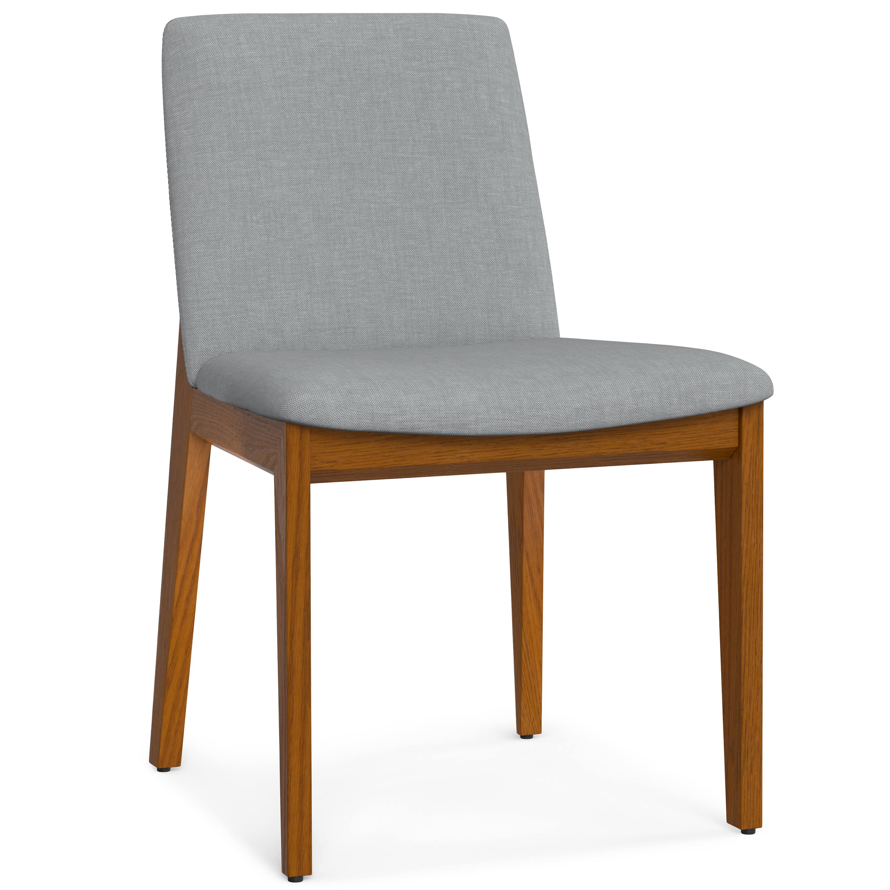 Alt View 2. Simpli Home - Selena Dining Chair (Set of 2) in Light Grey Linen Look Fabric - Light Grey.