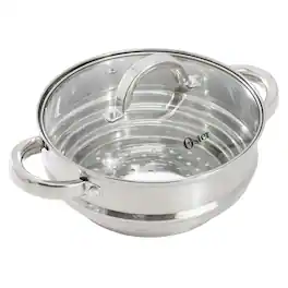 Oster - Sangerfield 8 Inch Universal Stainless Steel Steamer with Lid - Silver