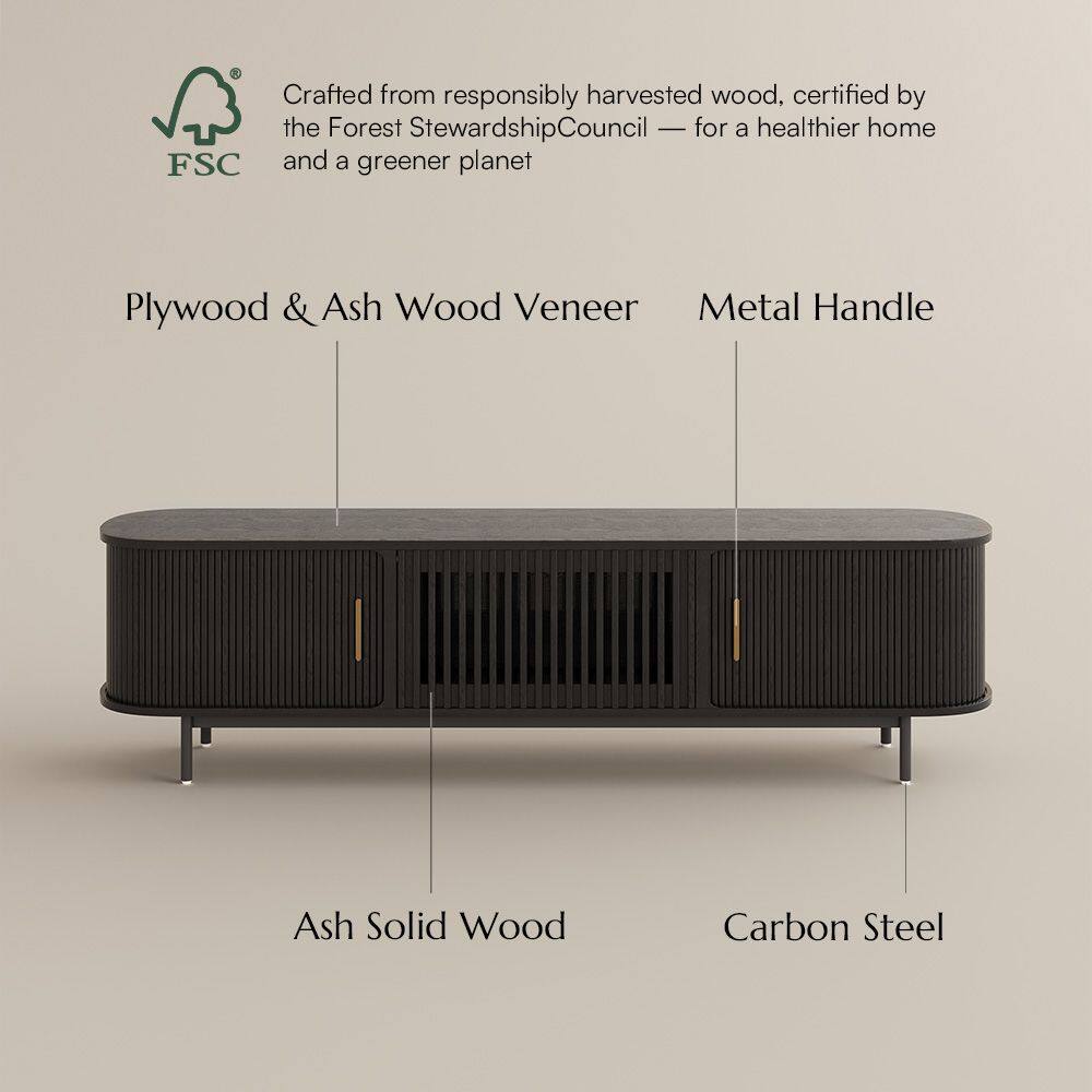 Crafted from responsibly harvested wood, certified by the Forest Stewardship Council — for a healthier home and a greener planet

Plywood & Ash Wood Veneer  
Metal Handle  
Ash Solid Wood  
Carbon Steel