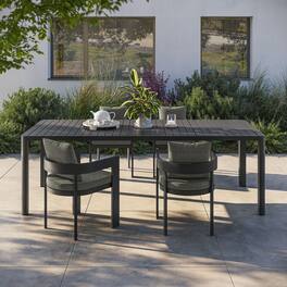 Tahoe Outdoor Patio Aluminum Extendable Dining Table by Modway - Gray