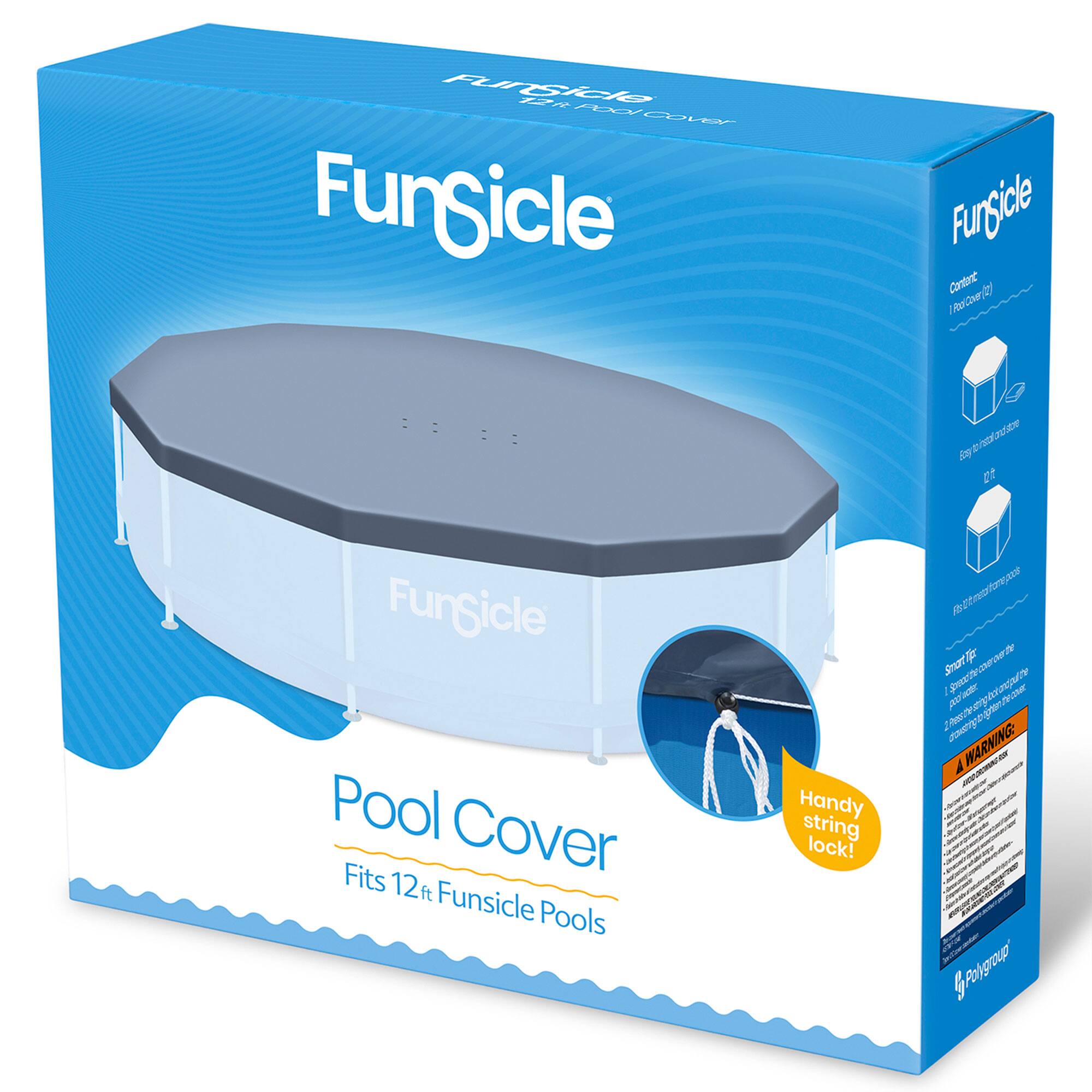 Funsicle Pool Cover Fits 12ft Funsicle Pools Handy string lock!