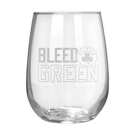 Great American Products - Boston Celtics Etched 17oz. Rally Cry Stemless Wine Glass - Multicolor