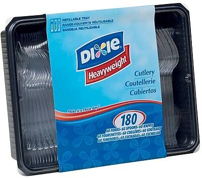 REFILLABLE TRAY
RANGE-COUVERTS RUTILISABLE
BANDEJA REUTILIZABLE
Dixie
Heavyweight
Cutlery
Coutellerie
Cubiertos
Make a Difference Daily
180 PIECES
60 KNIVES - 60 SPOONS - 60 FORKS
60 CUCHILLOS - 60 CUCHARAS - 60 TENEDORES
60 COUTEAUX - 60 CUILLÈRES - 60 FOURCHETTES