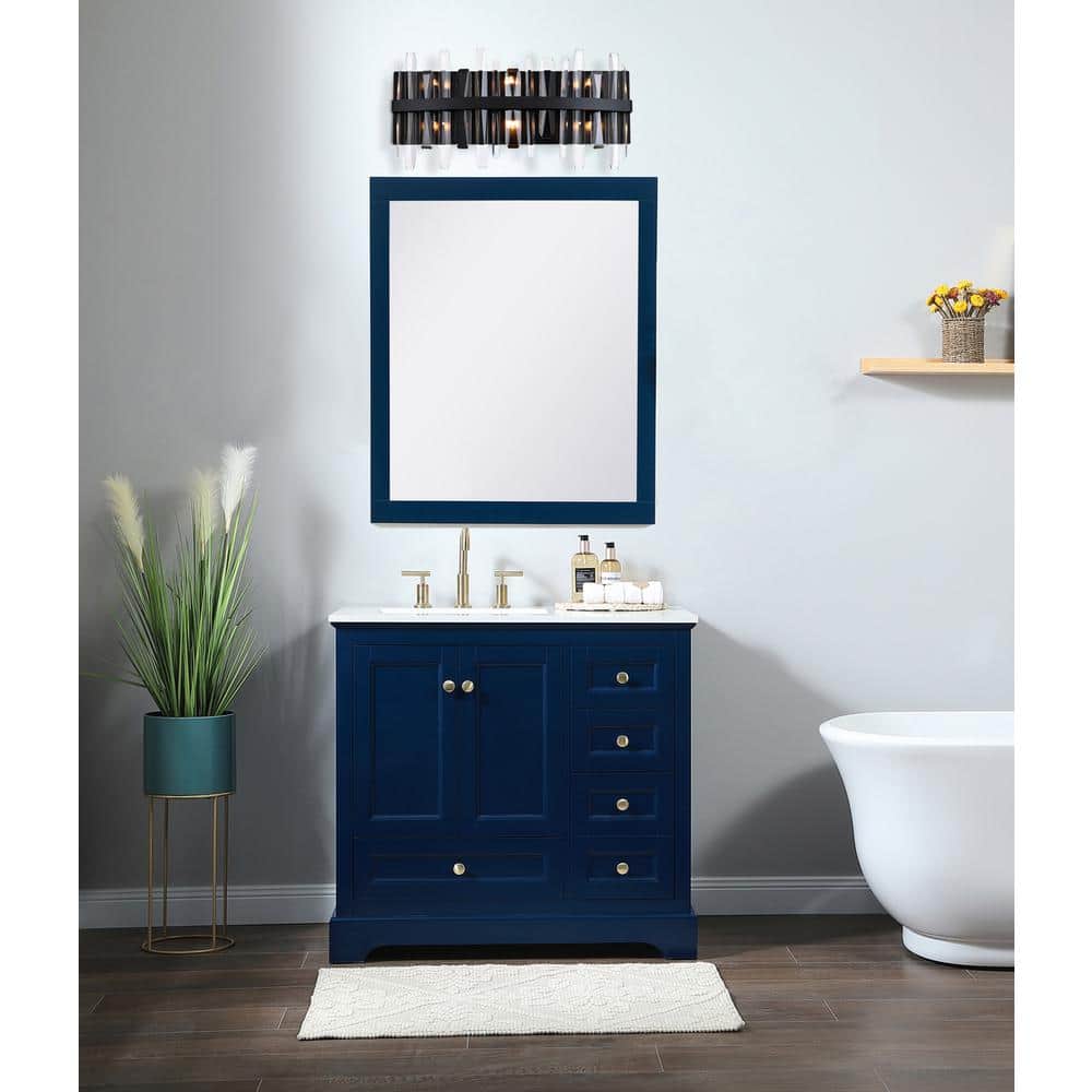 Elegant Lighting - Serena 24 inch crystal bath sconce in - Black price history on PriceWatchPro