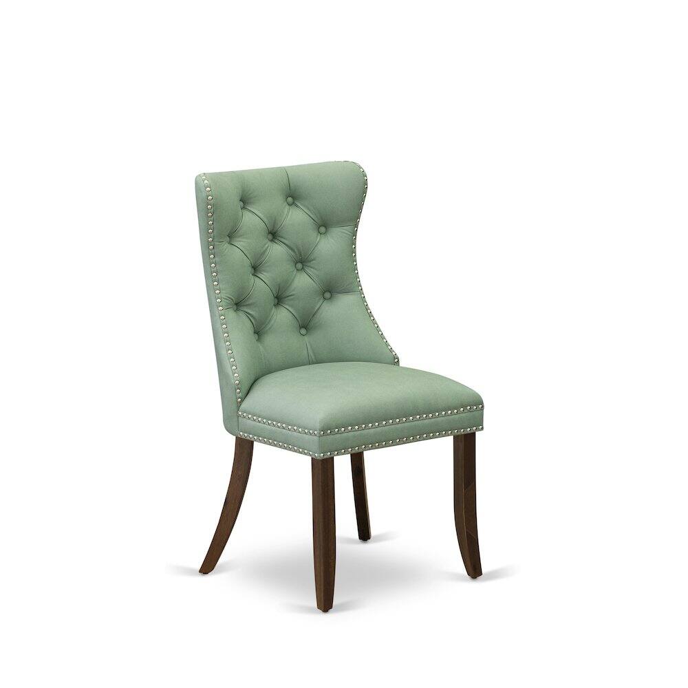 Back. East West Furniture - Parson Dining Room Chairs - Grey.