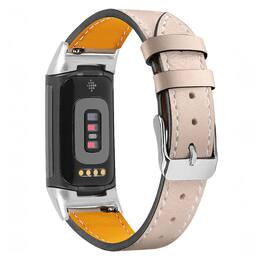 StrapsCo - Everyday Genuine Leather Watch Band Strap For Fitbit Charge 6 - Soft Pink