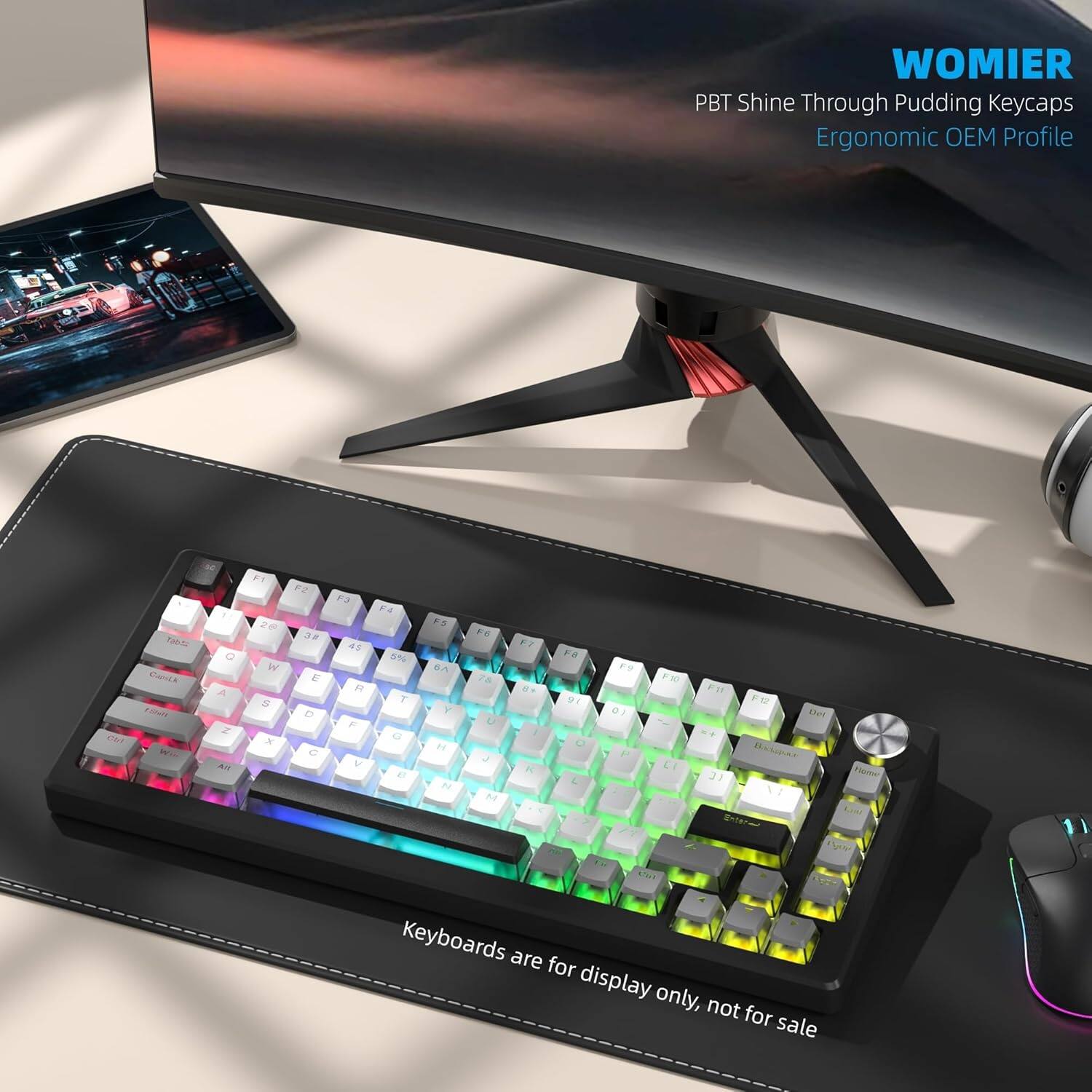 WOMIER PBT Shine Through Pudding Keycaps Ergonomic OEM Profile

Keyboards are for display only, not for sale