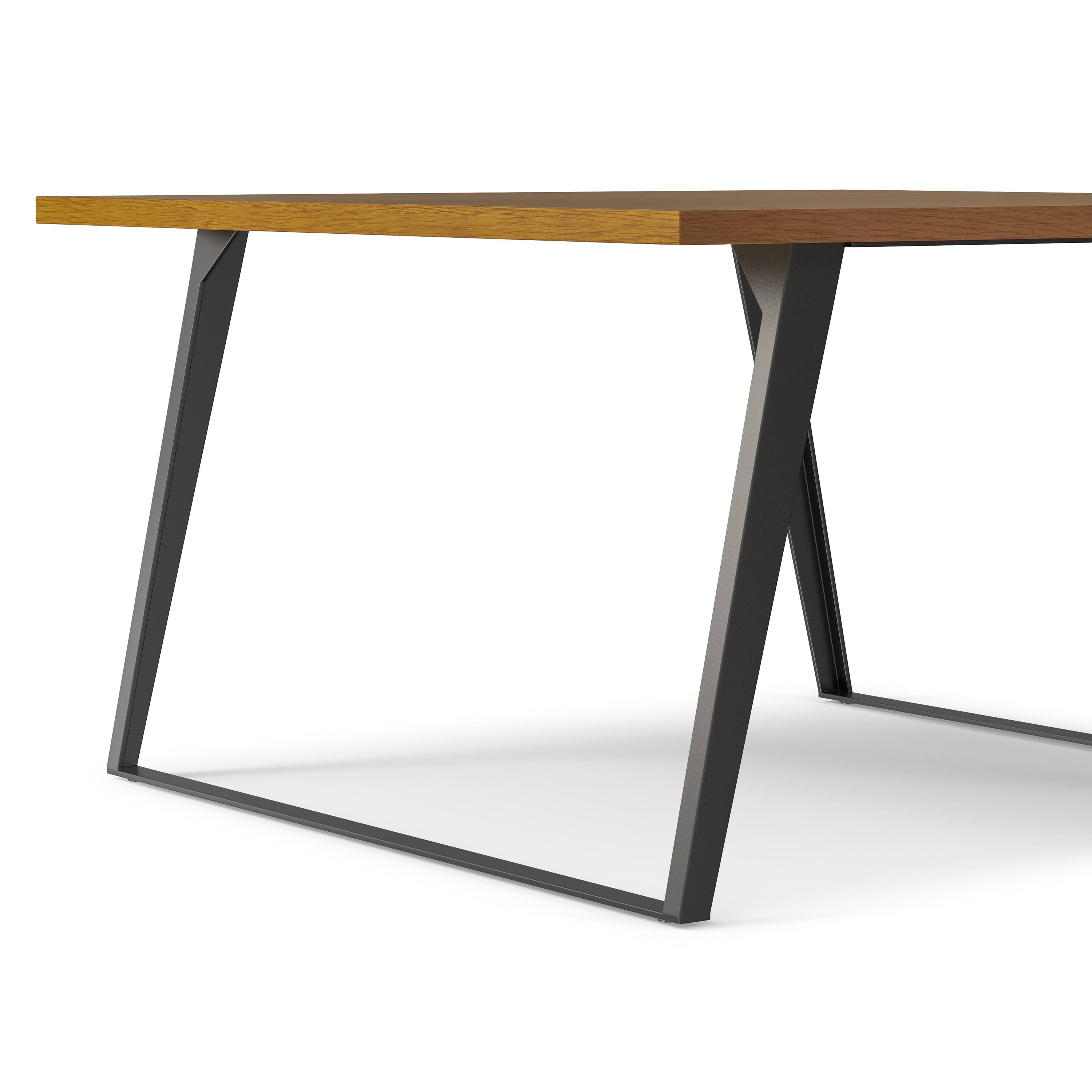 Alt View 5. Simpli Home - Lowry 54 inch x 54 inch Square Modern Industrial Square Dining Table in Oak Veneer - Oak Veneer.