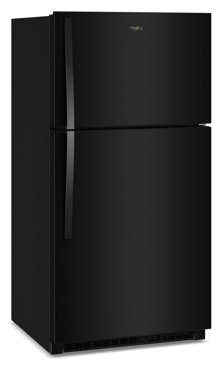 Angle. Whirlpool - 21.3 Cu. Ft. Top-Freezer Refrigerator with Total Coverage Cooling - Black.