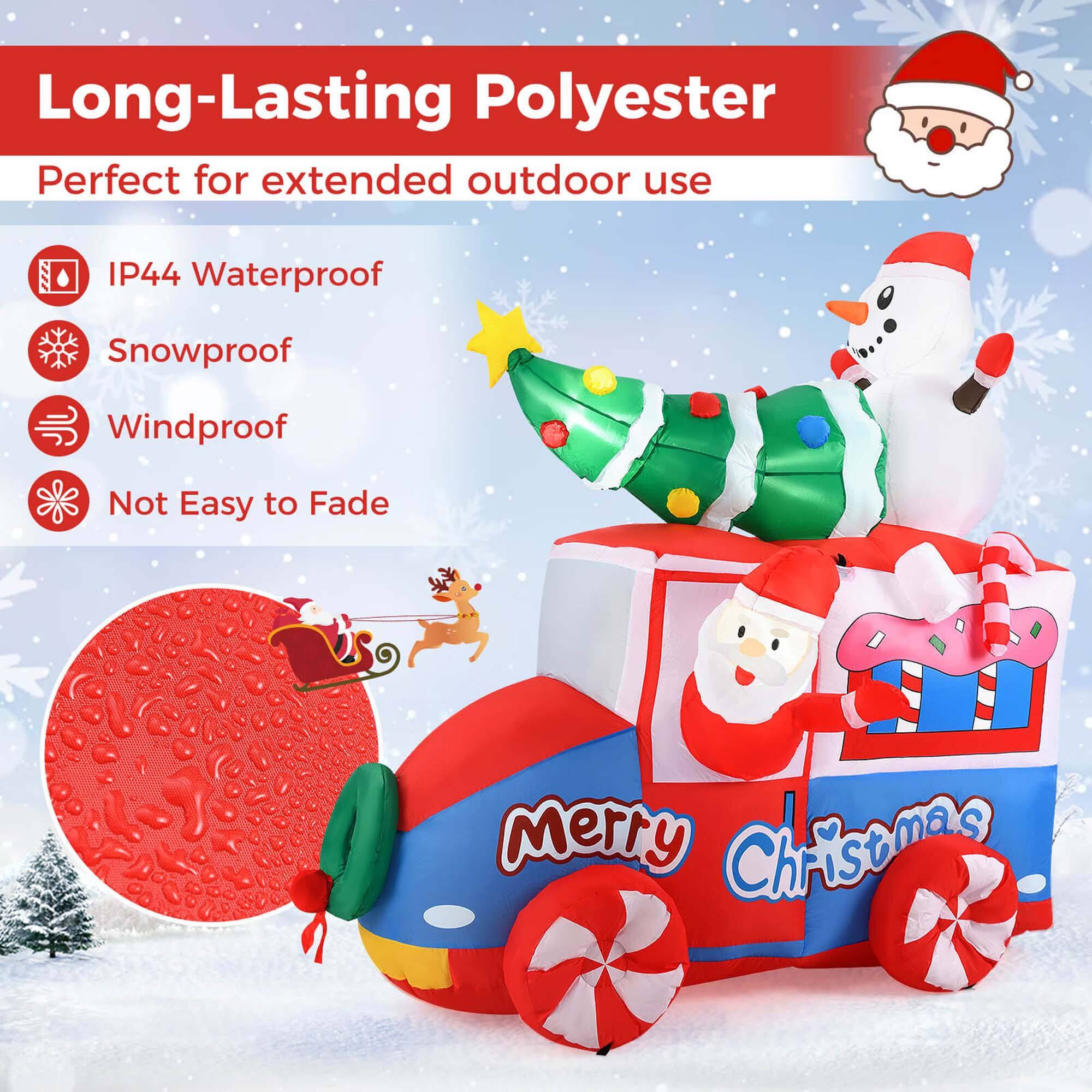 Long-Lasting Polyester  
Perfect for extended outdoor use  
IP44 Waterproof  
Snowproof  
Windproof  
Not Easy to Fade  
Merry Christmas