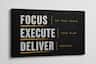 FC Design - Large Canvas 24x36" Focus Execute Deliver Quote Minimalist Art Painting Home Wall Décor - MultiColor