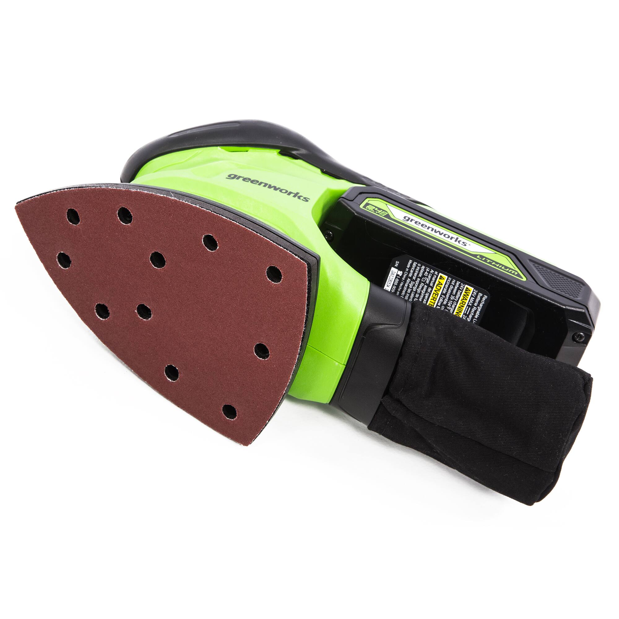 Alt View 13. Greenworks - 24-Volt Cordless Corner Finishing Sander (Battery and Charger Not Included) - Green.