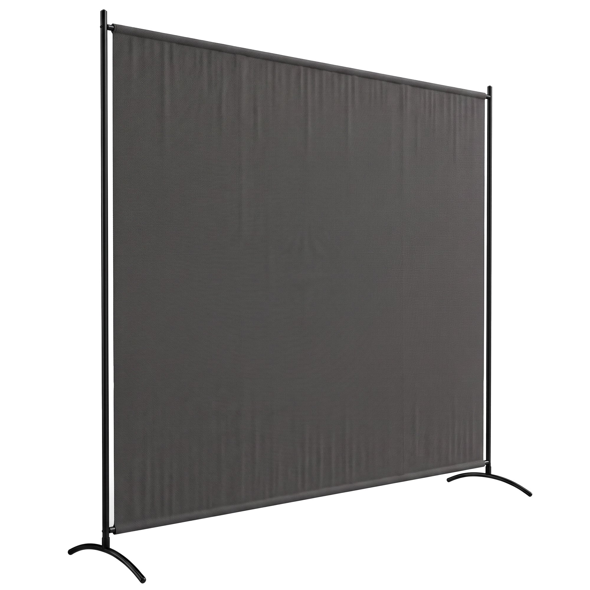 Outsunny - Privacy Screen, 5.9FT Tall Room Divider with UPF30+ Protection, Freestanding Privacy Panel - Dark Gray