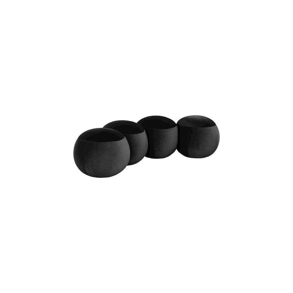 Alt View 2. Meridian Furniture - Apollo Black Velvet Bench - Black.