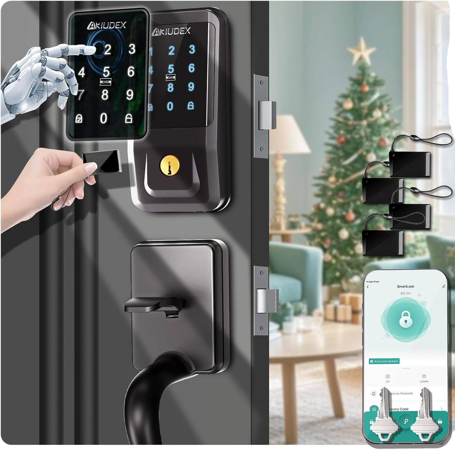 AKIUDX 2 3 4 5 6 --. 7 8 9 3D 0 6 AKIUDX 1 2 3 4 5 6  7 8 9  0 6 i : SmartLock E - . - LA Tuana - - - - -uencom i Rears Code