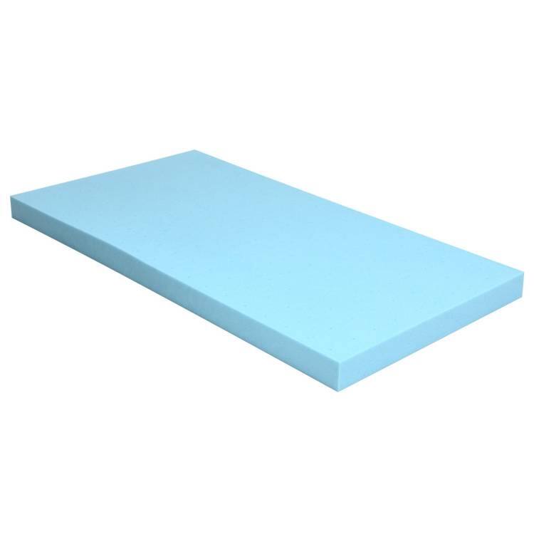 Angle. Hivvago - King size 3-inch Thick Gel-Infused Air Foam Mattress Topper in Light Blue - Light Blue.