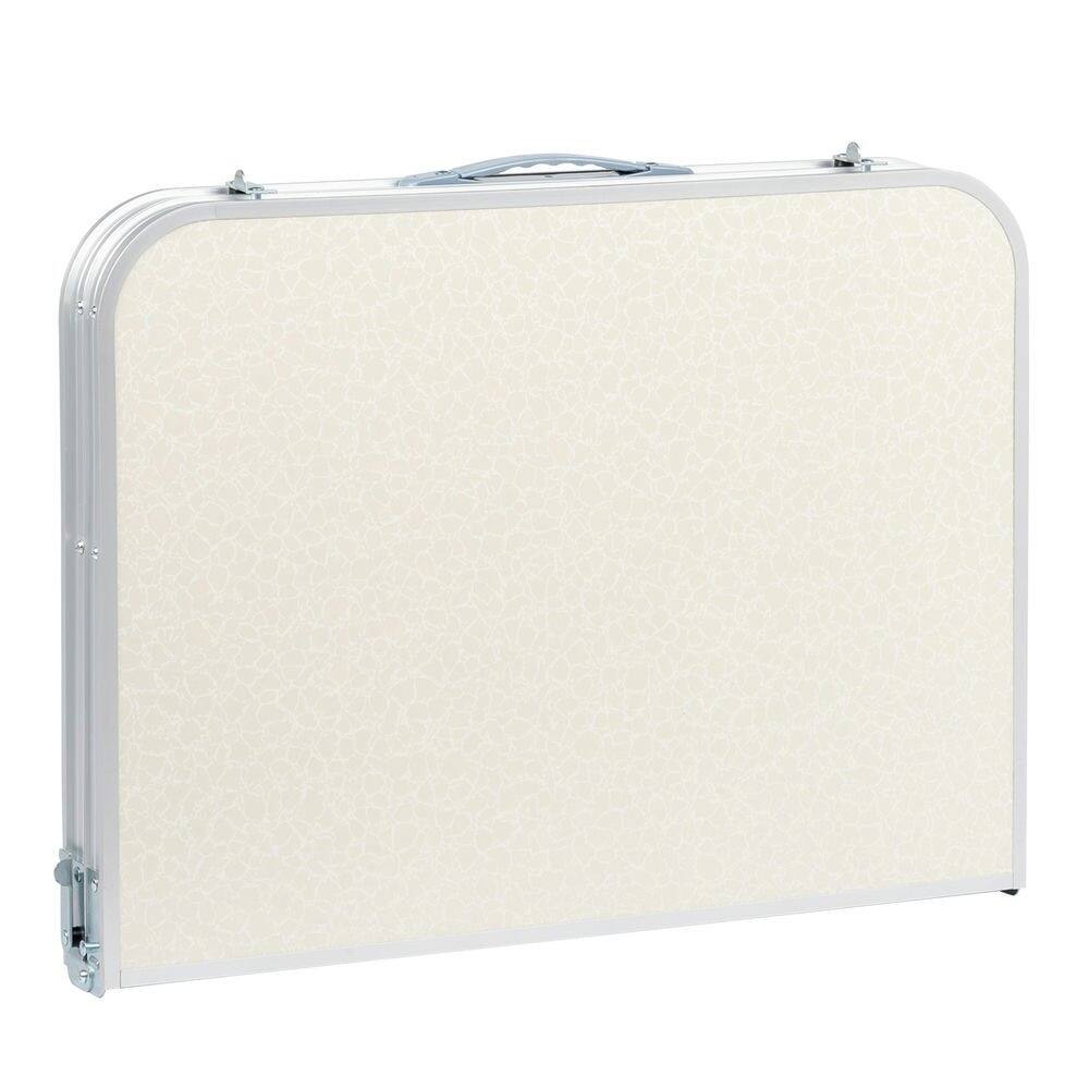 Alt View 6. Resenkos - Resenko's Premium Aluminum Folding Table, Large Size For Home Use, Durable Construction With White Finish, White - White.