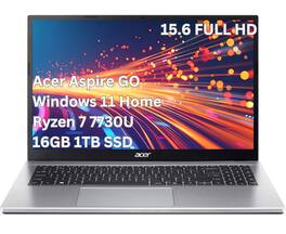 Acer - Upgraded - Aspire Go 15 – 15.6" FHD Laptop–AMD Ryzen 7 7730U–AMD Radeon Graphics - 16GB DDR4 – 1TB PCIe Storage- Windows 11 Home - Silver