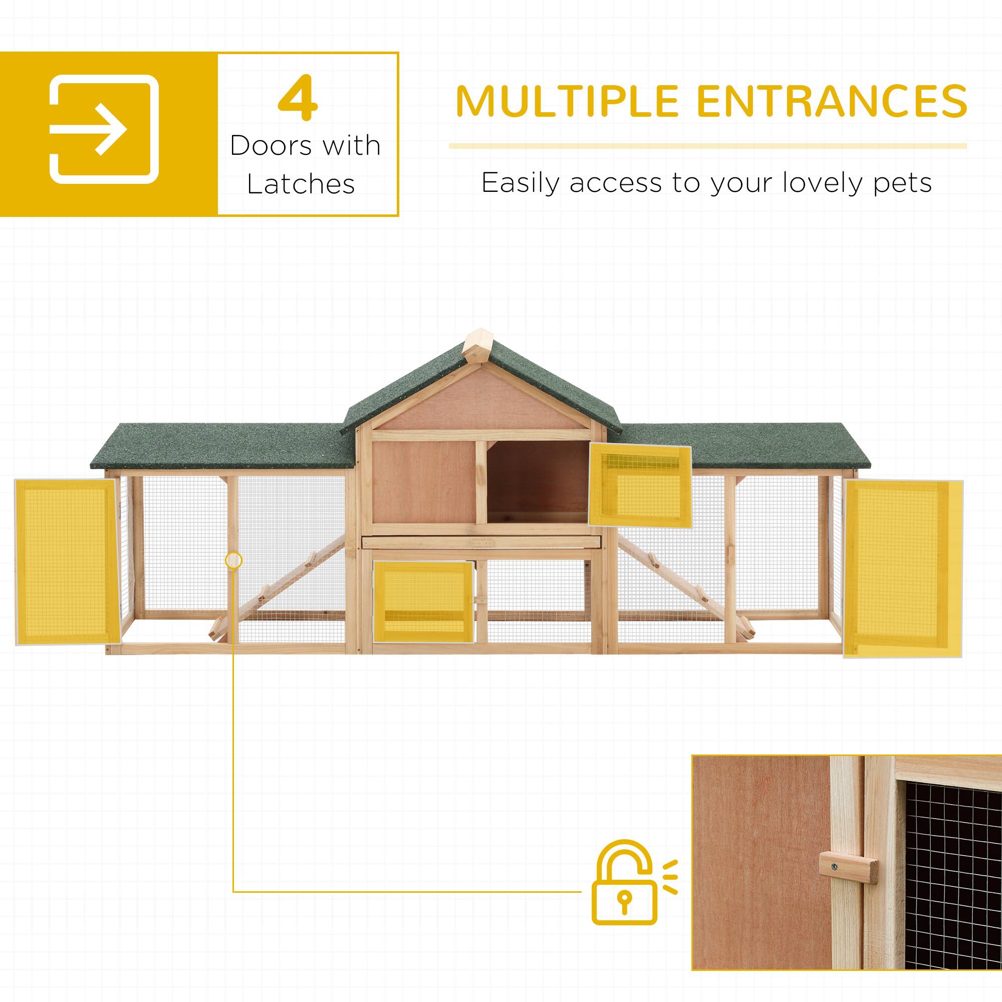 4 Doors with Latches

MULTIPLE ENTRANCES

Easily access to your lovely pets