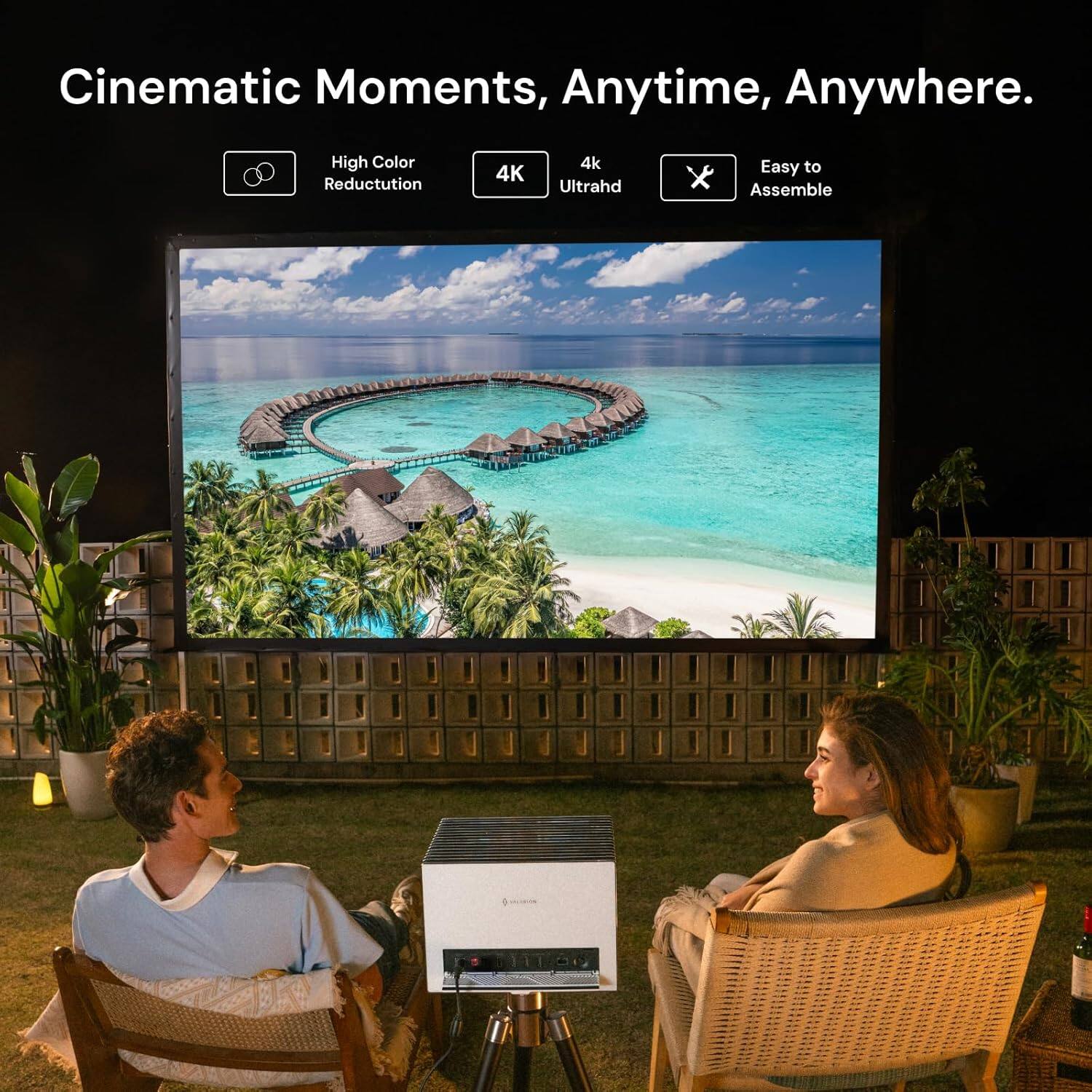 Cinematic Moments, Anytime, Anywhere.

- High Color Reduction
- 4K
- 4K UltraHD
- Easy to Assemble