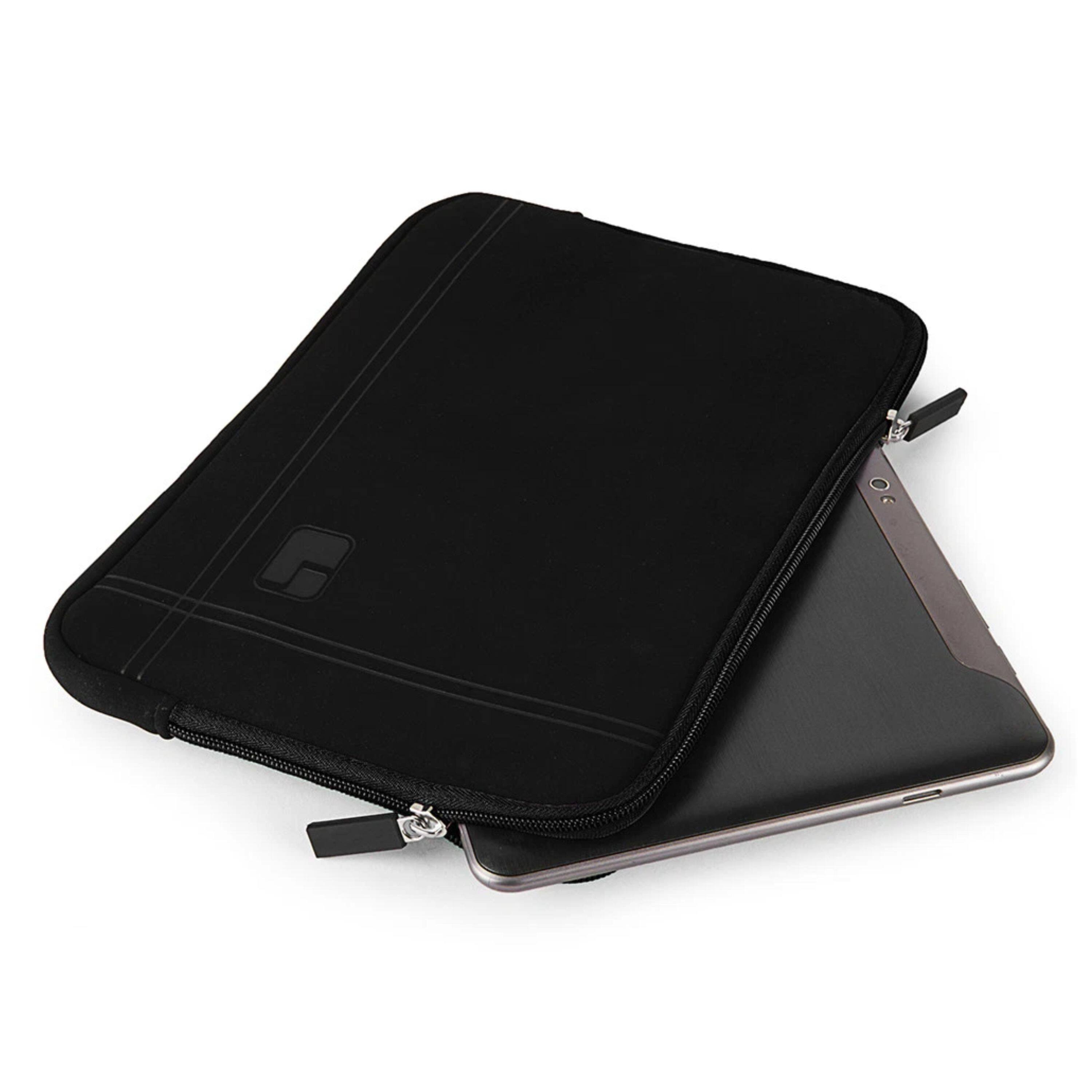 Back. Kitcheniva - Microsuede Sleeve Case Cover Bag For 15" Laptop Black - Black.
