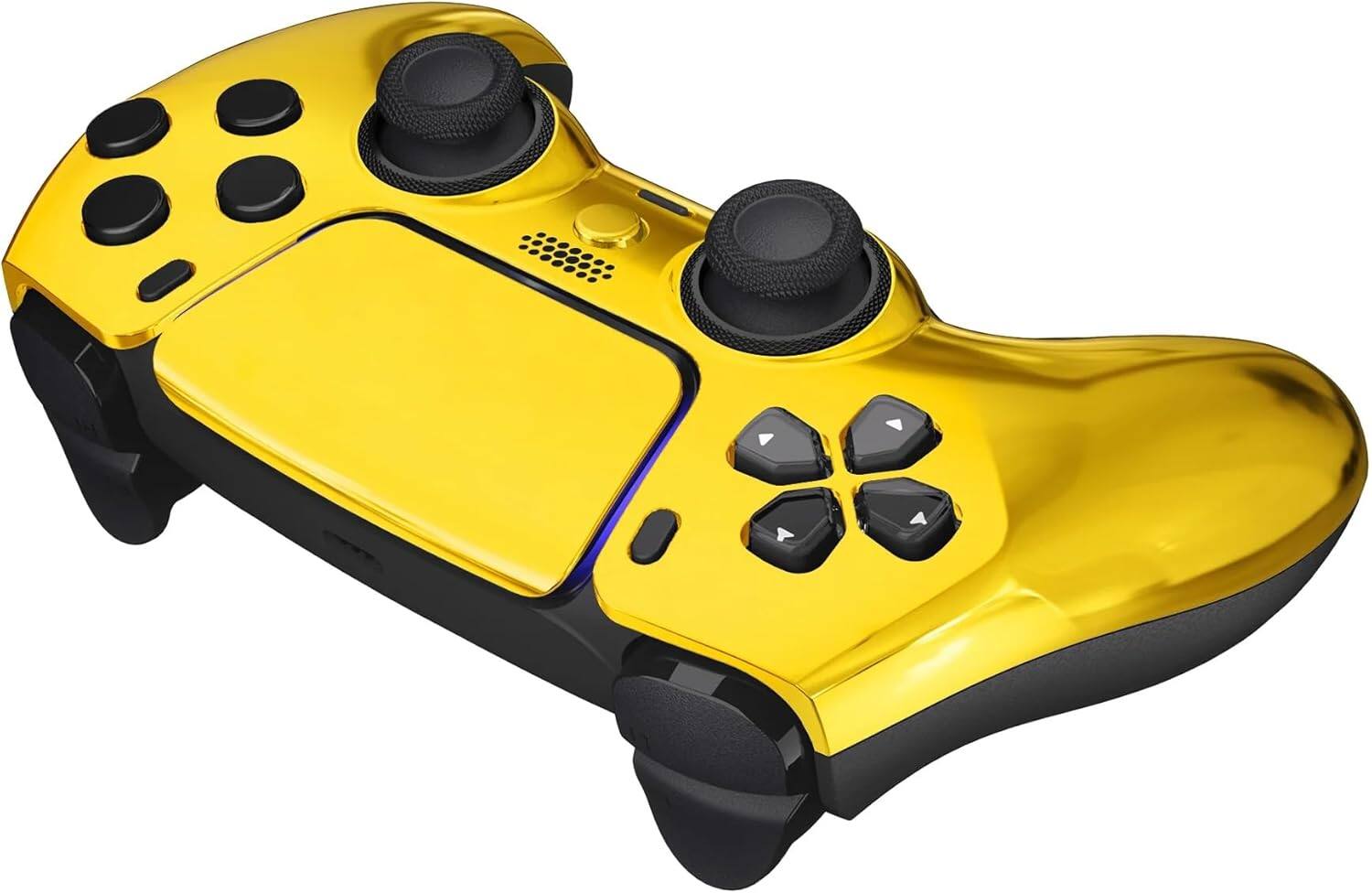 Back. Custom Controllerzz - Custom Wireless Controller for PS5 - Gold Chrome.