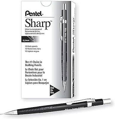 Pentel Sharp™  
0.5mm  
12 Black pencils  
12 Pencils negras  
12 Pencils noirs  
The #1 Choice in Drafting Pencils  
Le Choix Net pour Portemines pour le Dessin Industriel  
La Selección No. 1 en lápices para Bocetos  
Fine Fino