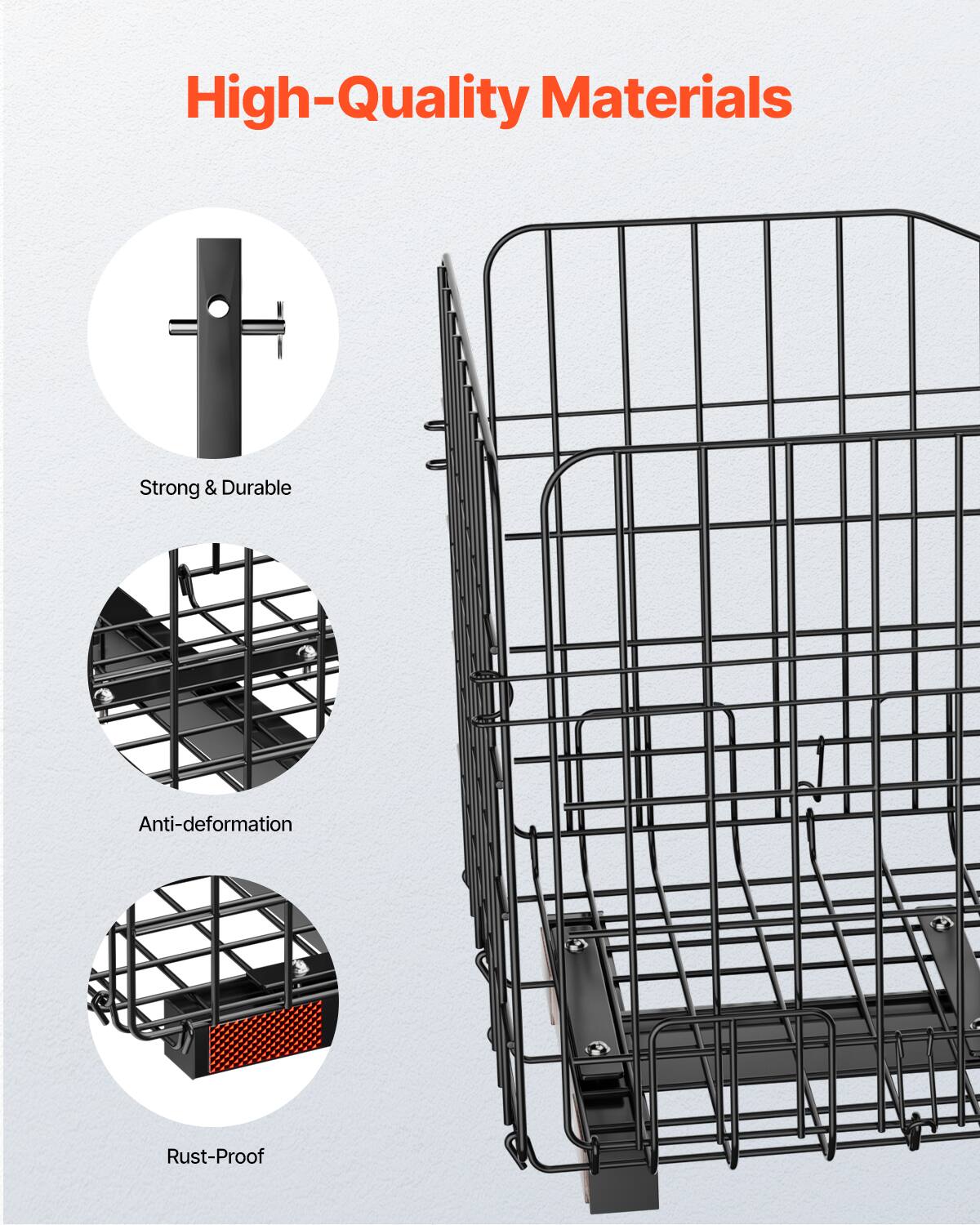 High-Quality Materials

- Strong & Durable
- Anti-deformation
- Rust-Proof