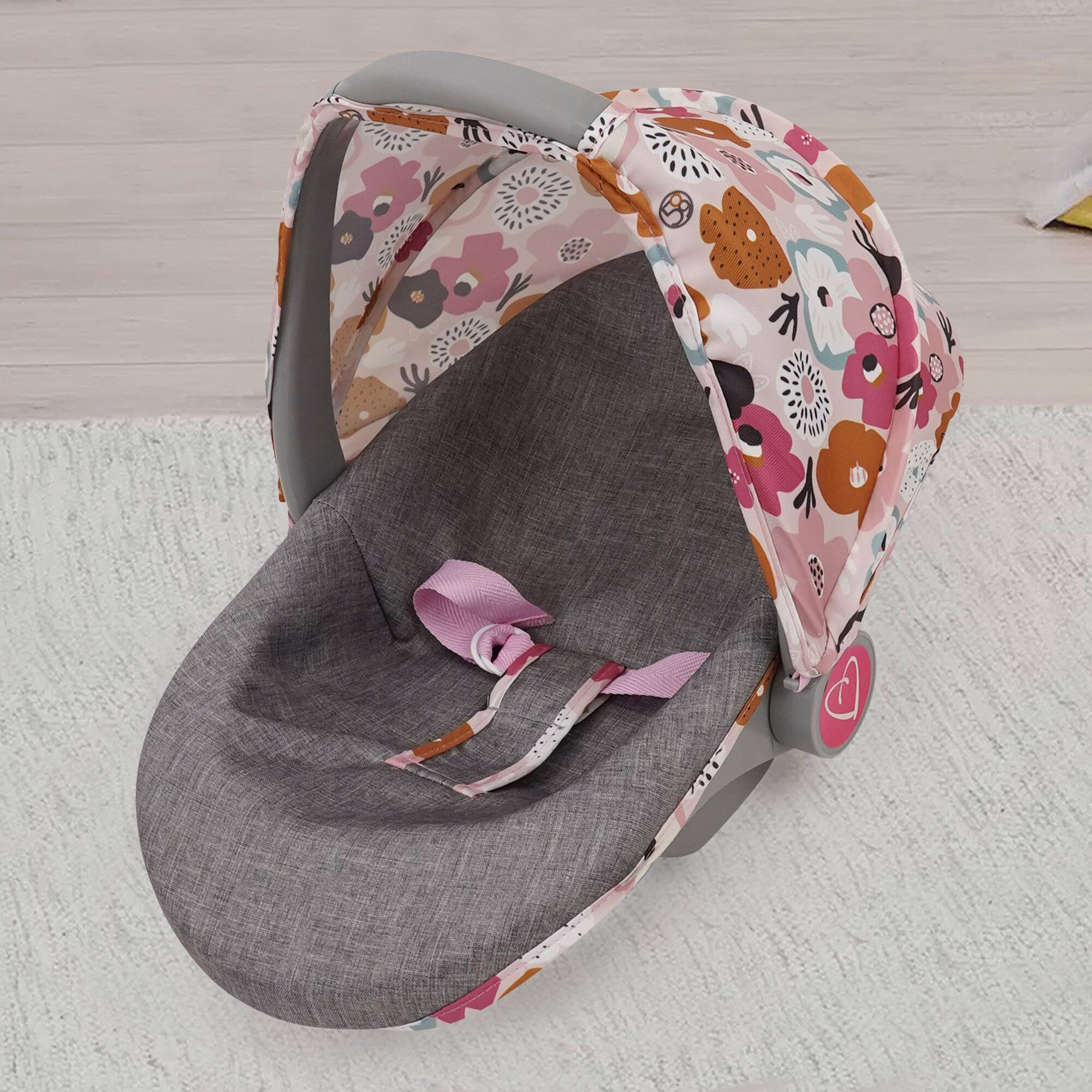 Alt View 2. 509 Crew - 509 Crew - Melange Flora - 3-In-1 Doll Car Seat -For Dolls Up To 18",3+.