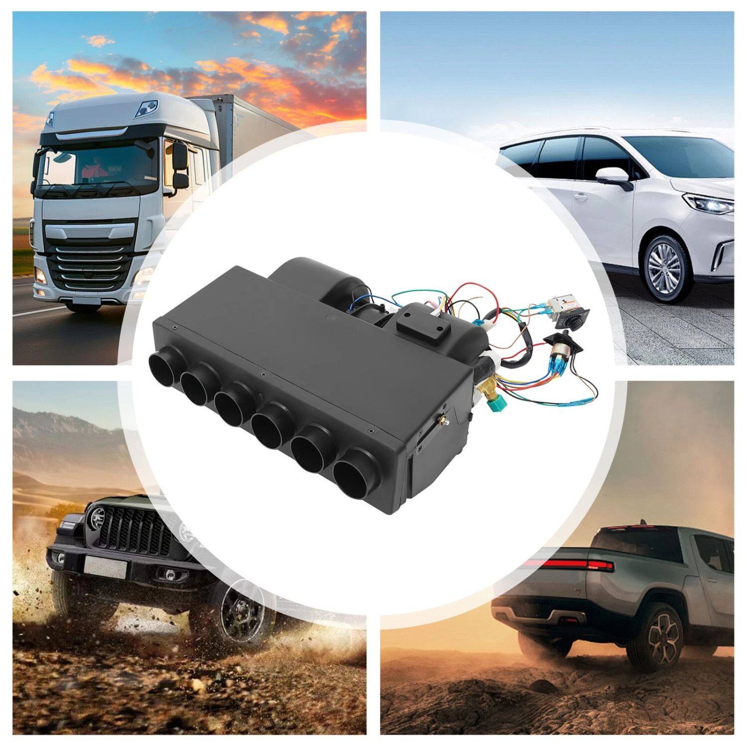 Alt View 2. Home Collection - Universal 12V Underdash AC Air Conditioning Evaporator – A/C Heat Cooling System.