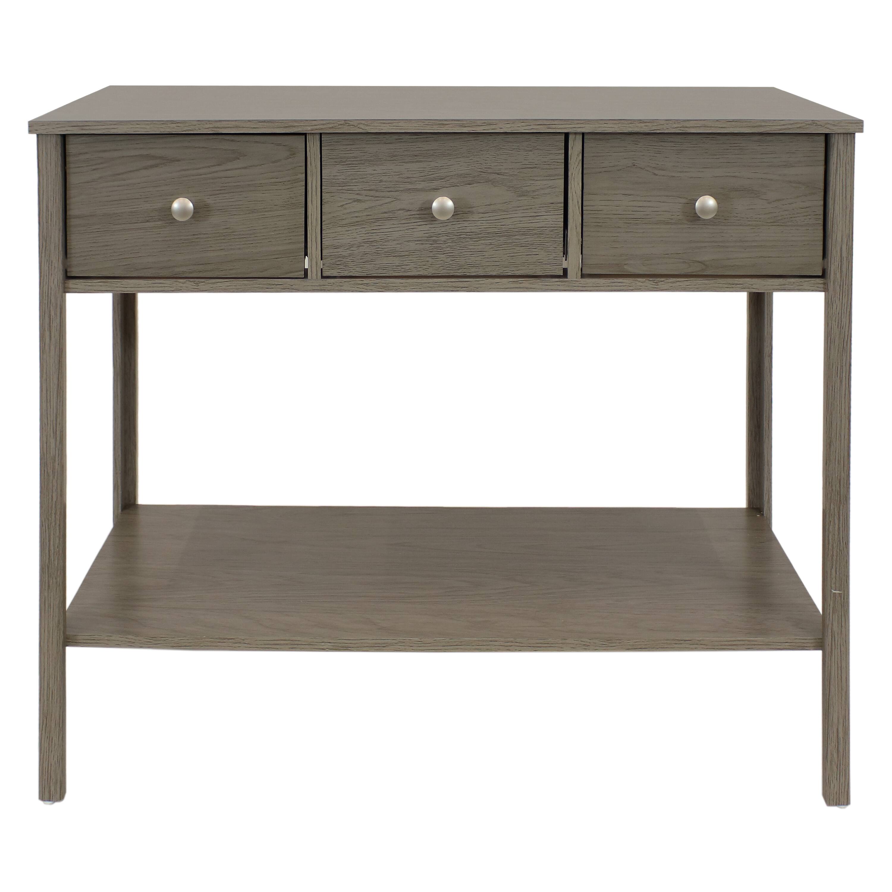 Alt View 10. Sunnydaze - Classic Entryway Table with Drawers - 30 in - Thunder Gray.