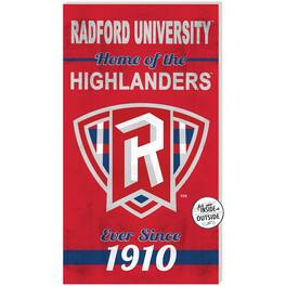 Jardine - Radford Highlanders 11" x 20" Indoor/Outdoor Home Of The Sign - Red